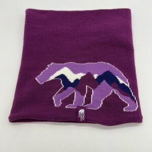 THE NORTH FACE PURPLE POLAR BEAR NECK WARMER SIZE YOUTH MEDIUM